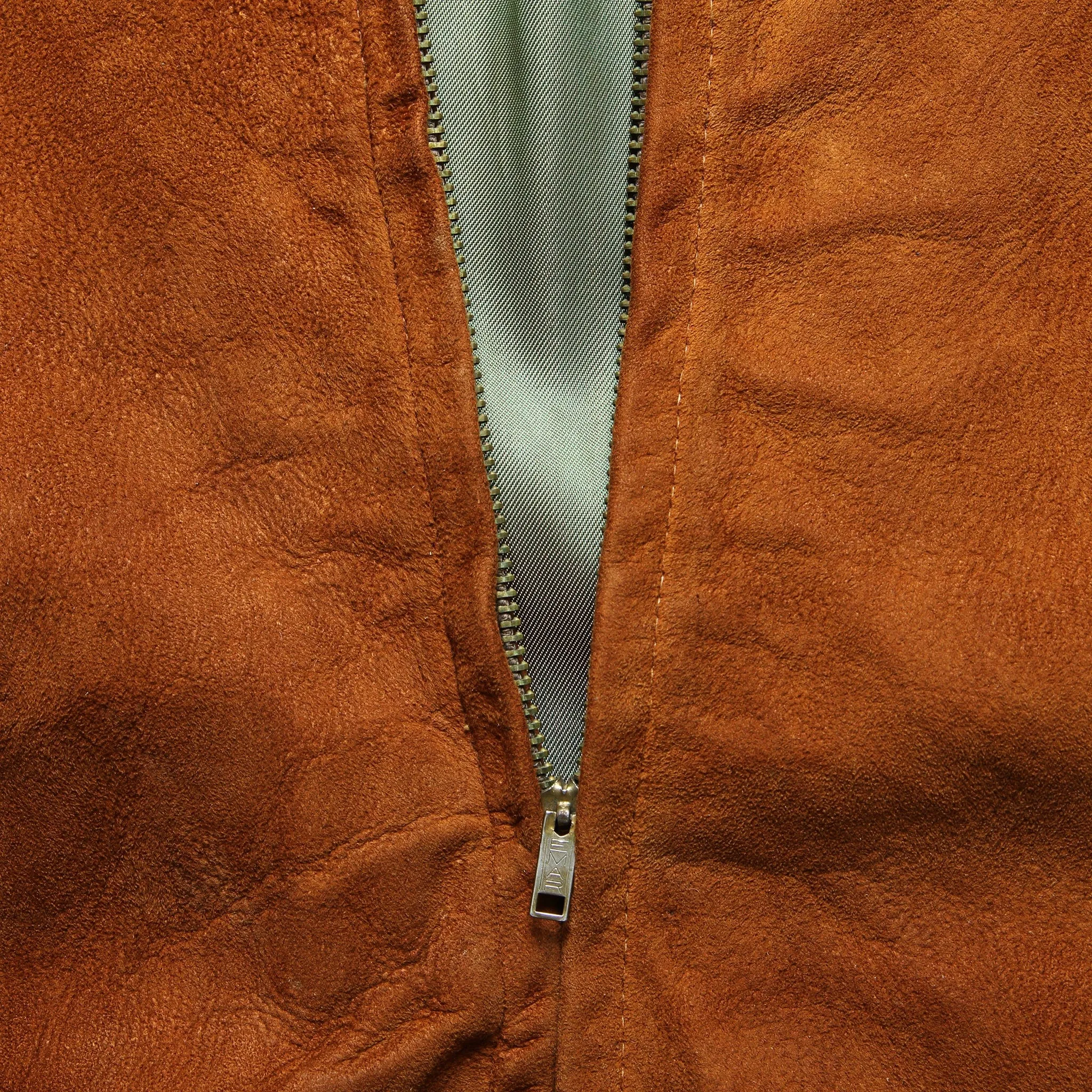 Suede Bomber Jacket - Copper