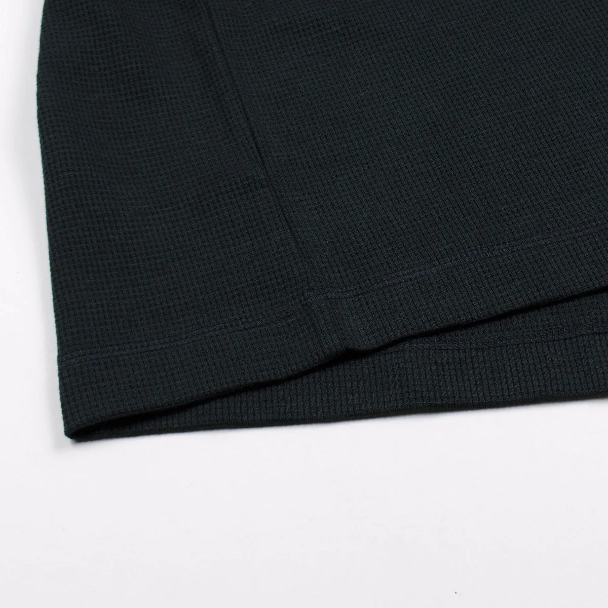 Sunspel - Long Sleeve Waffle Polo - Black