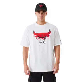 T-Shirt Chicago NBA Drip Logo Bulls bianca