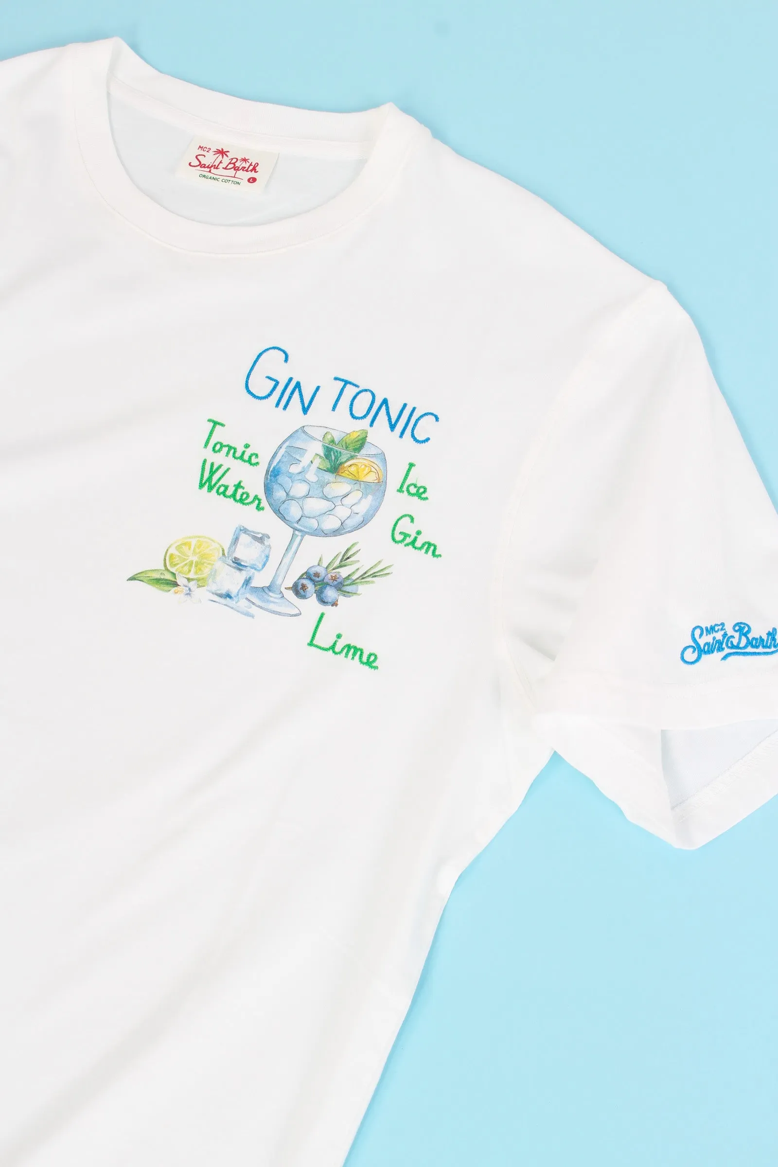 T-shirt Gin Glass Bianco