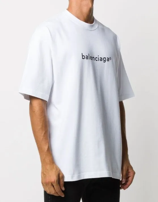 T-shirt unise BALENCIAGA oversize New Copyright bianca