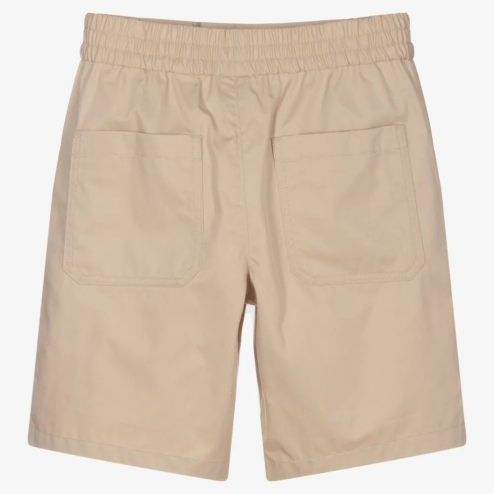 Teen Beige Monogram Shorts