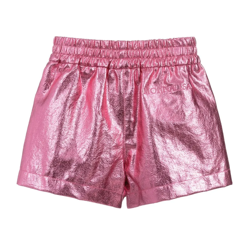 Teen Pink Metallic Shorts