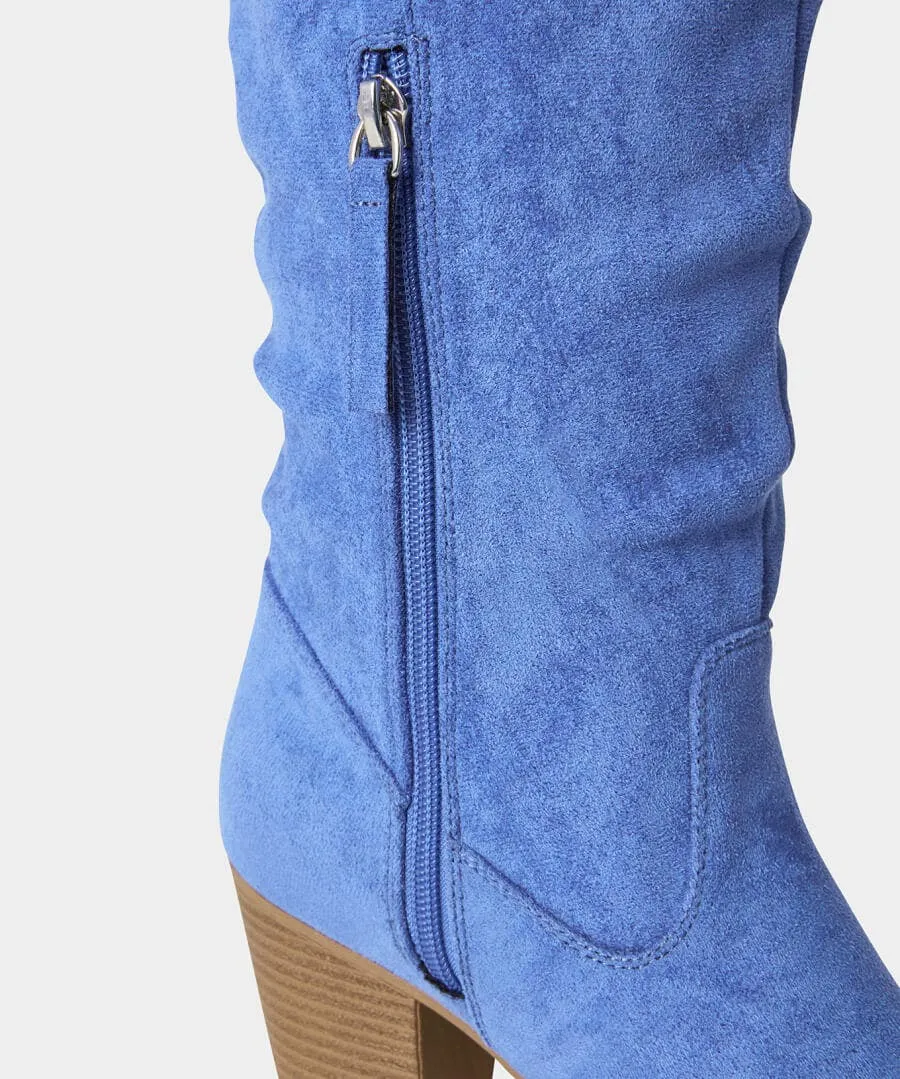 The Blue Tall Slouch Boots