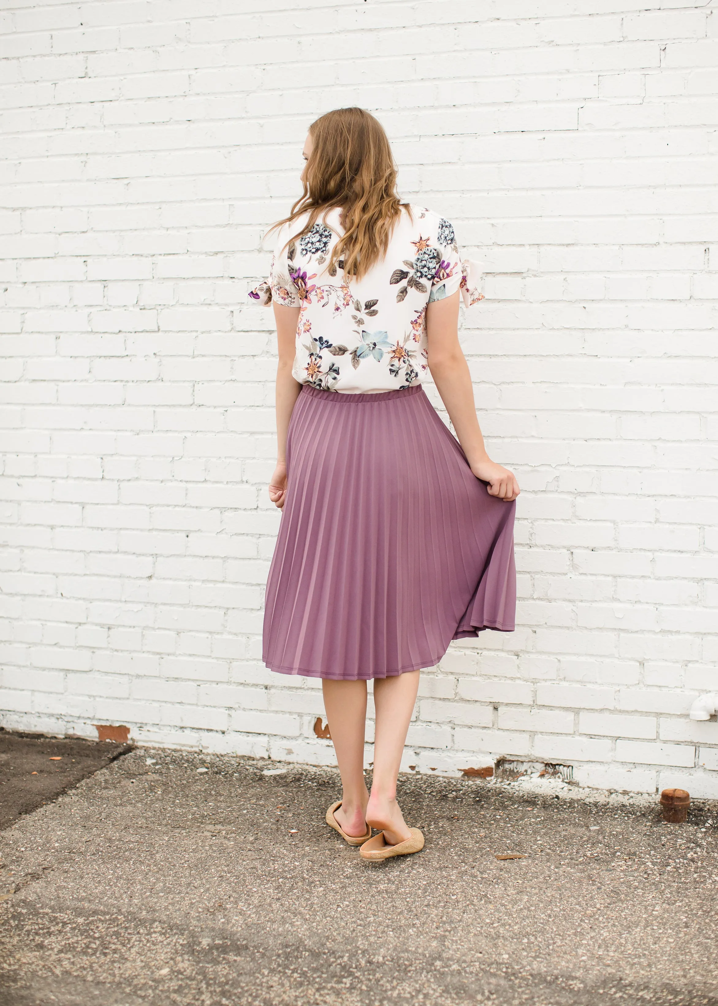 Tie Sleeve Foral Blouse