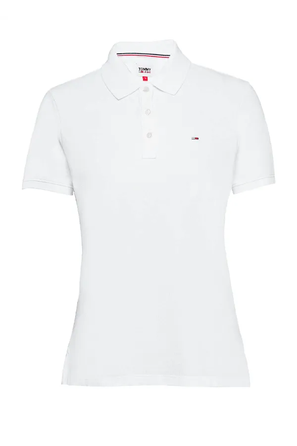 Tommy Hilfiger Women Slim Fit Polo White