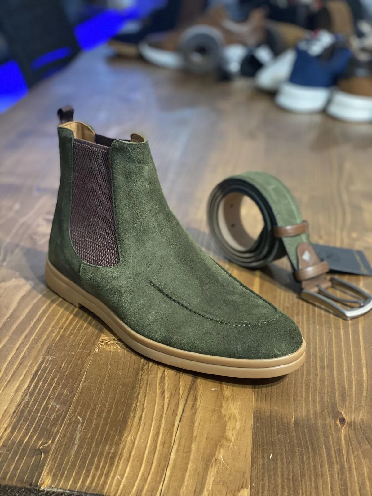 Vicenza Calf Leather Boots Green