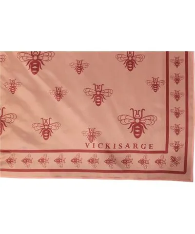 Vickisarge Women's Pink / Purple The Silk Bee Scarf In Pink