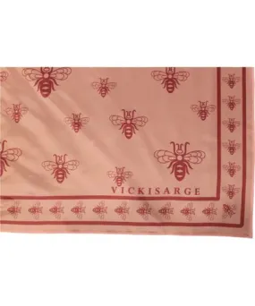 Vickisarge Women's Pink / Purple The Silk Bee Scarf In Pink