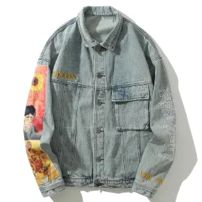 Vincent Van Gogh Embroidered Denim Jacket