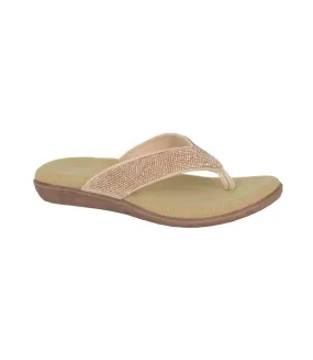 Womens/ladies alcee diamante sandals gold Cipriata