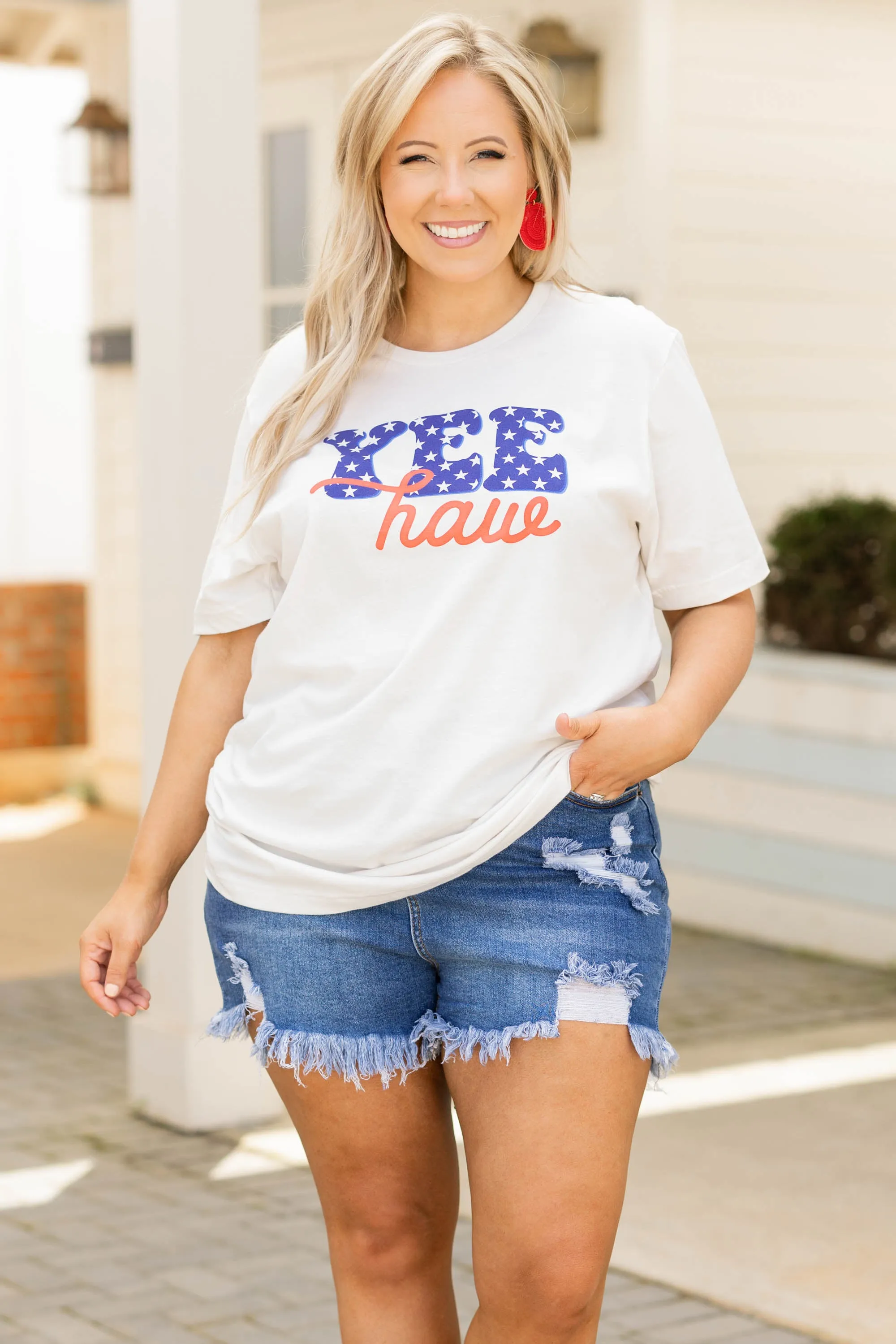 Yeehaw Tee, Vintage White